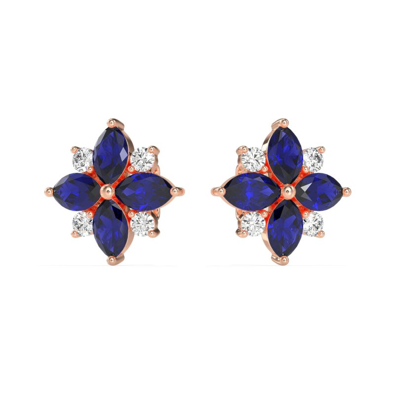 Marquise Flower Cluster Earrings