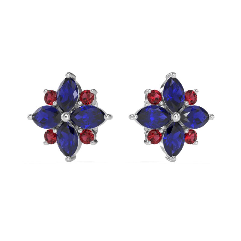 Marquise Flower Cluster Earrings