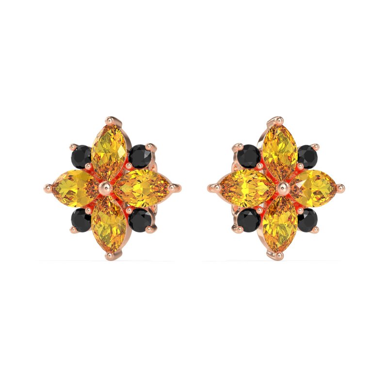 Marquise Flower Cluster Earrings