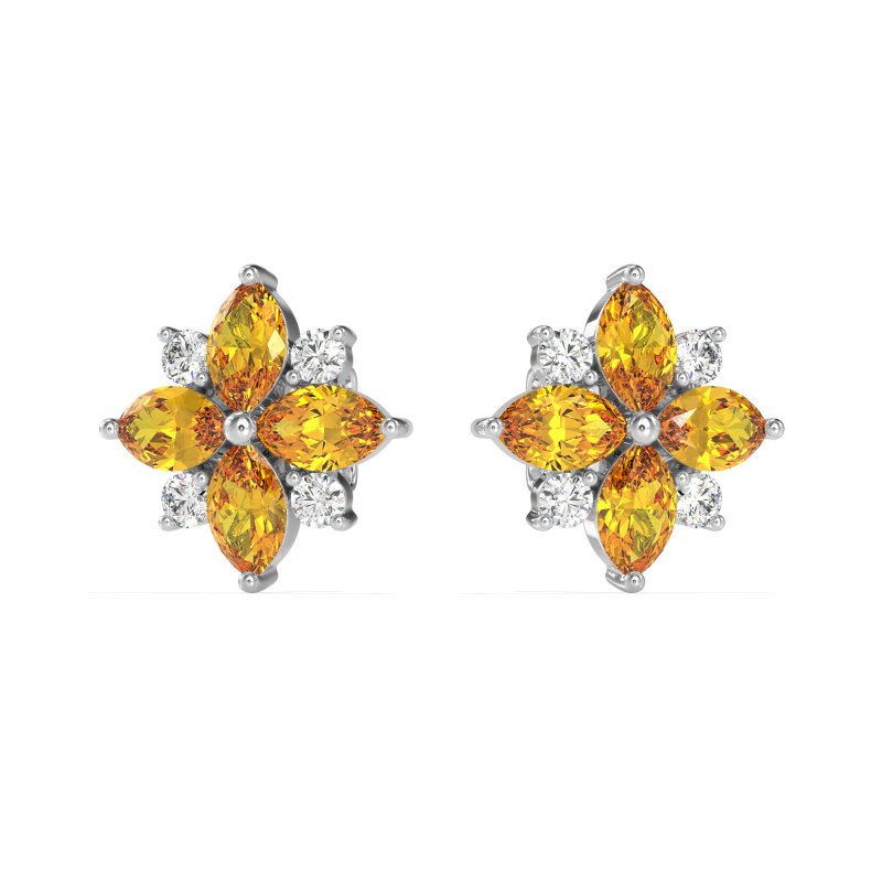 Marquise Flower Cluster Earrings