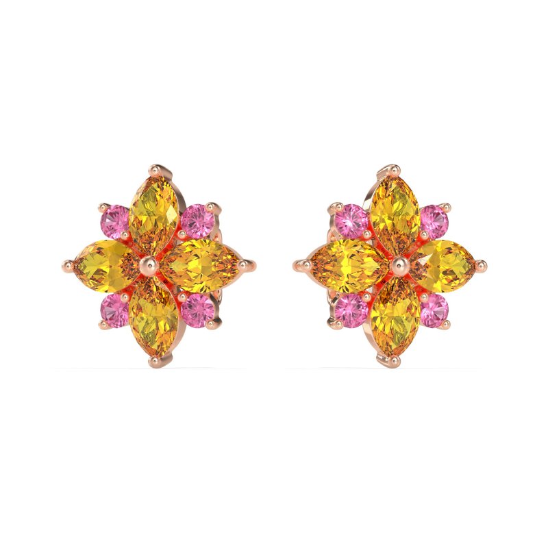 Marquise Flower Cluster Earrings