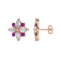Marquise Flower Cluster Earrings