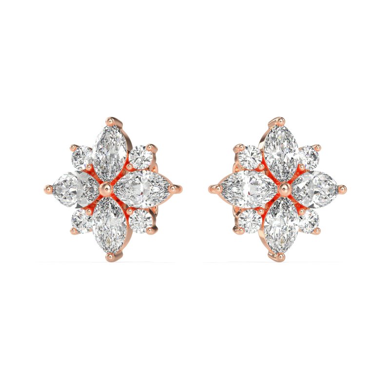 Marquise Flower Cluster Earrings