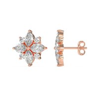 Marquise Flower Cluster Earrings