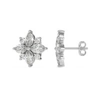 Marquise Flower Cluster Earrings