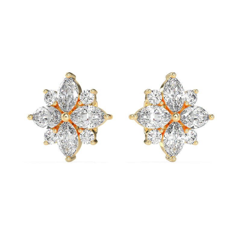 Marquise Flower Cluster Earrings