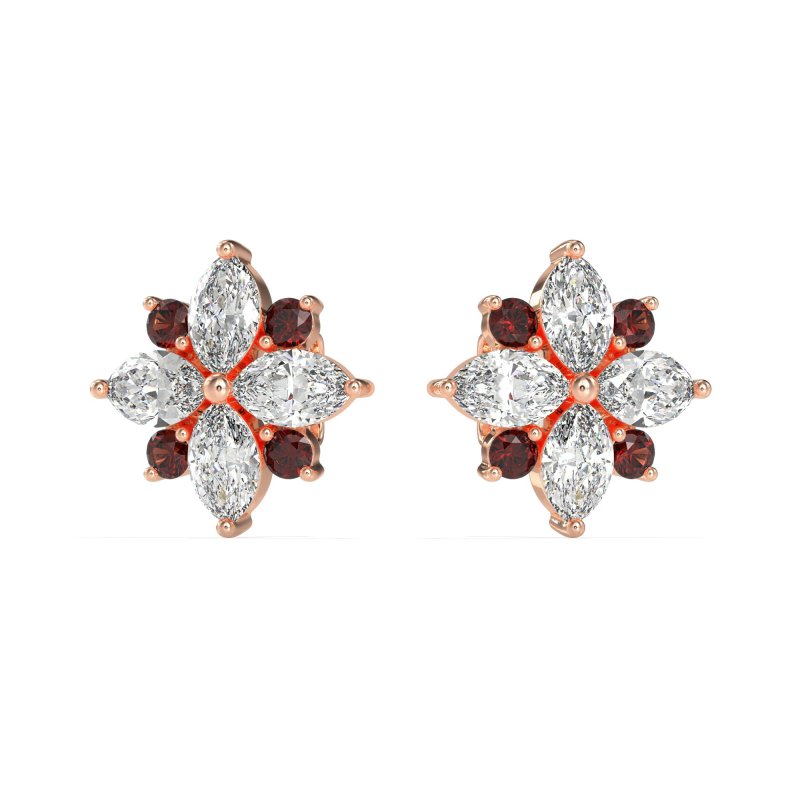 Marquise Flower Cluster Earrings