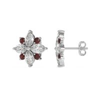 Marquise Flower Cluster Earrings