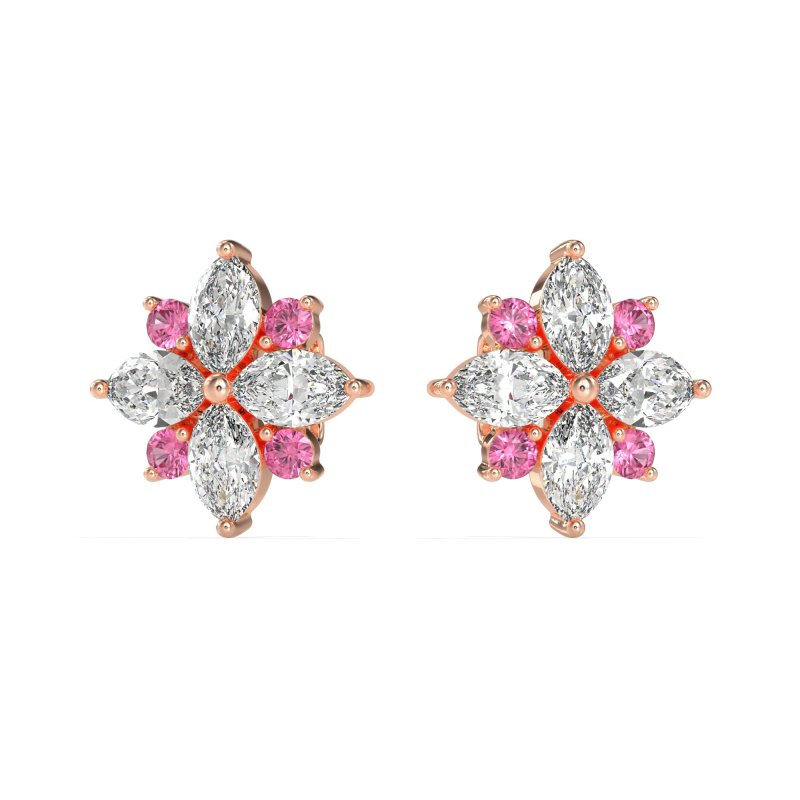 Marquise Flower Cluster Earrings