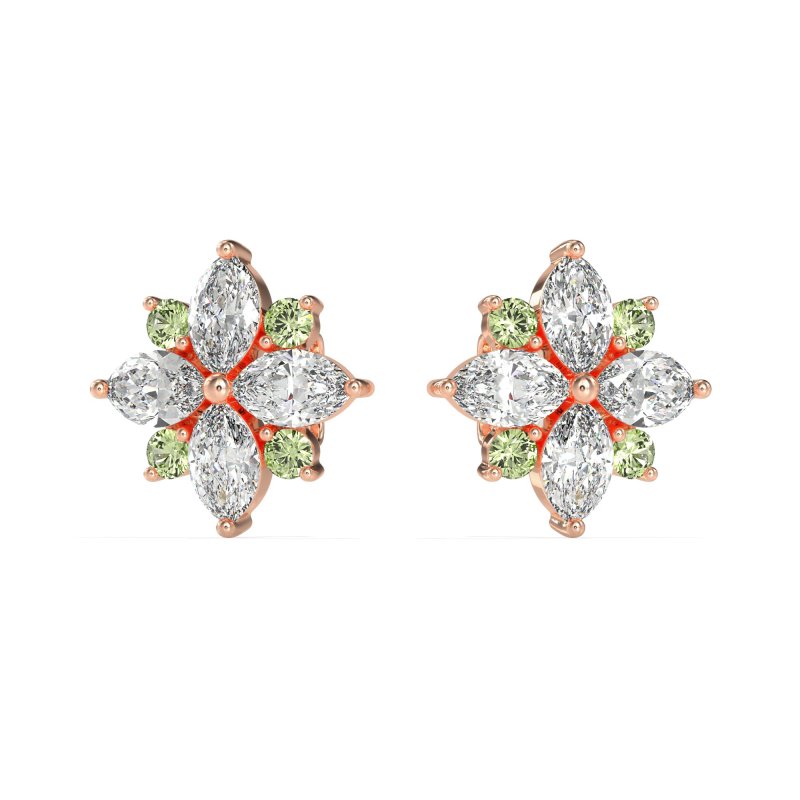 Marquise Flower Cluster Earrings