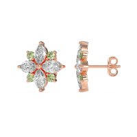 Marquise Flower Cluster Earrings