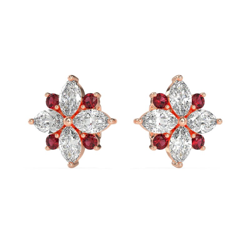 Marquise Flower Cluster Earrings