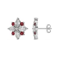 Marquise Flower Cluster Earrings