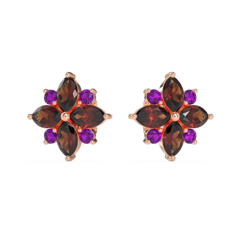 Marquise Flower Cluster Earrings