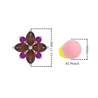 Marquise Flower Cluster Earrings