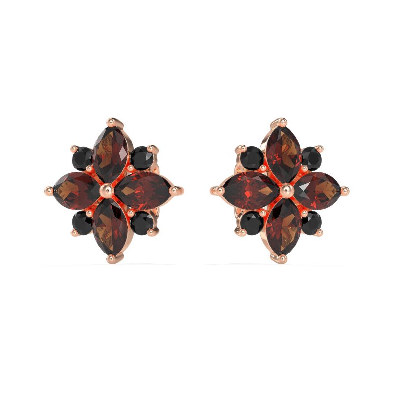 Marquise Flower Cluster Earrings