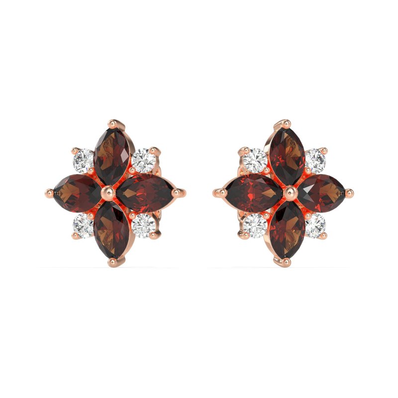 Marquise Flower Cluster Earrings