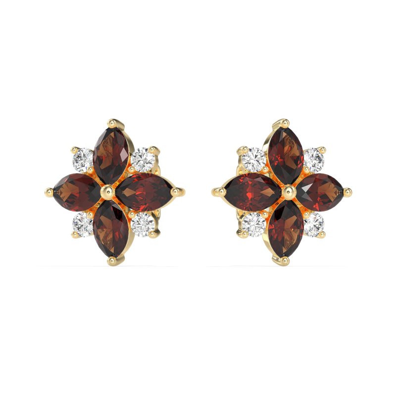 Marquise Flower Cluster Earrings