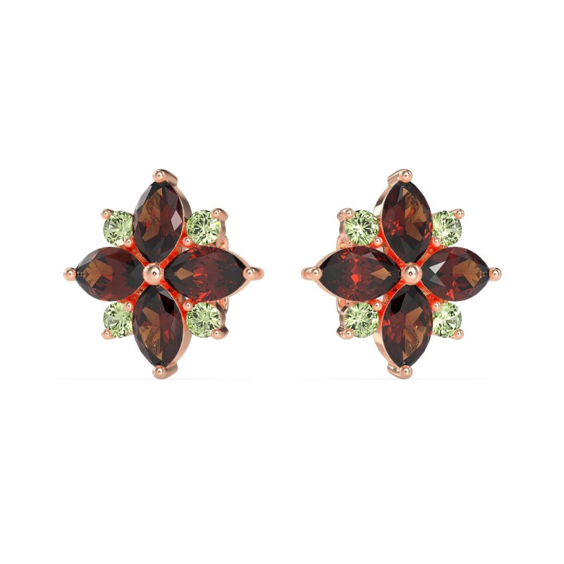 Marquise Flower Cluster Earrings