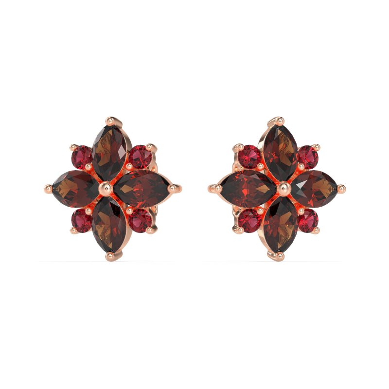 Marquise Flower Cluster Earrings