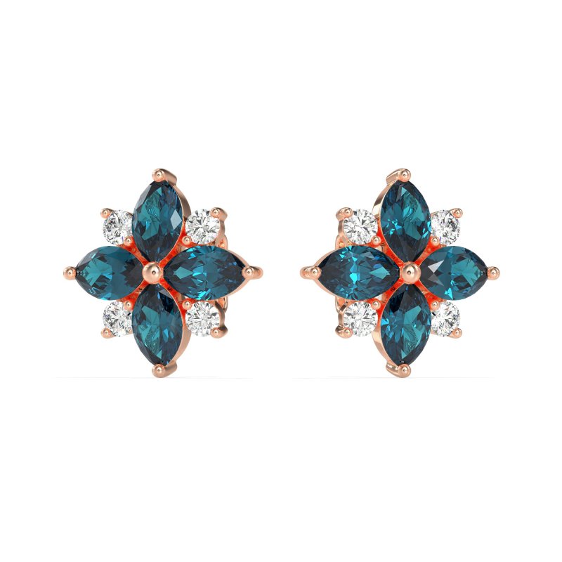 Marquise Flower Cluster Earrings