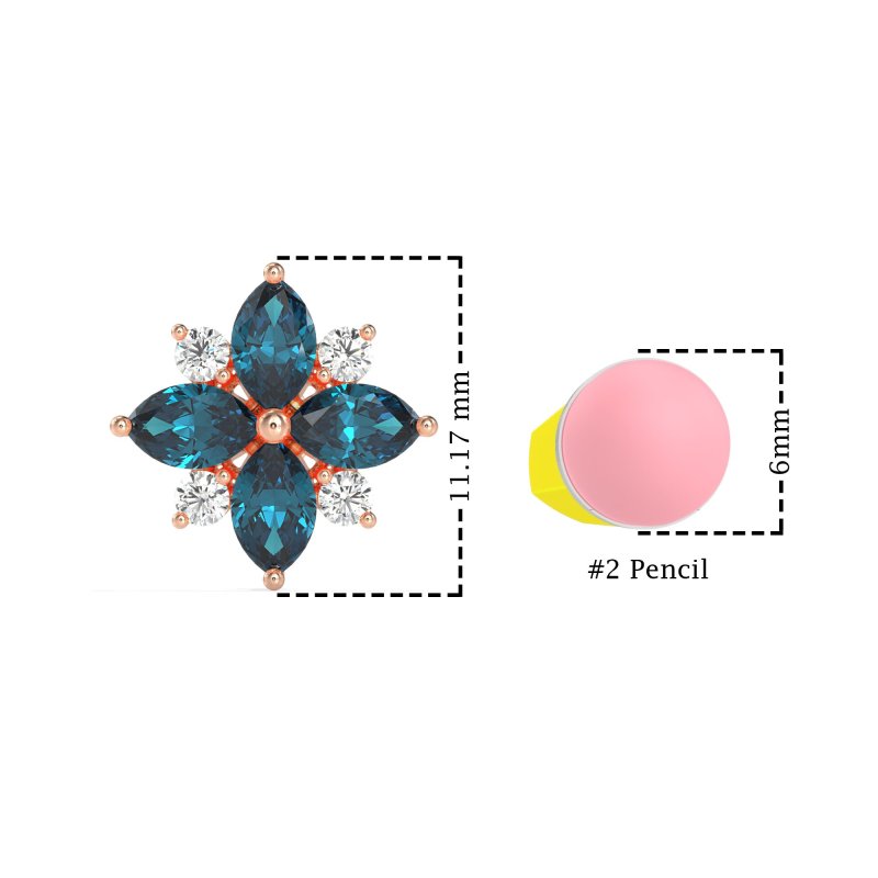 Marquise Flower Cluster Earrings