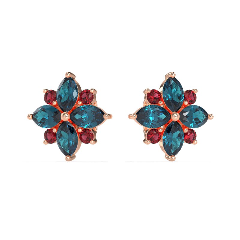 Marquise Flower Cluster Earrings
