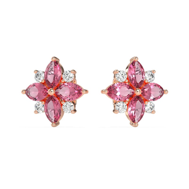 Marquise Flower Cluster Earrings