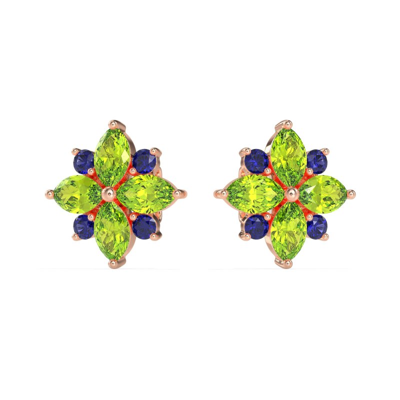Marquise Flower Cluster Earrings