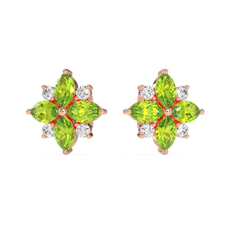 Marquise Flower Cluster Earrings