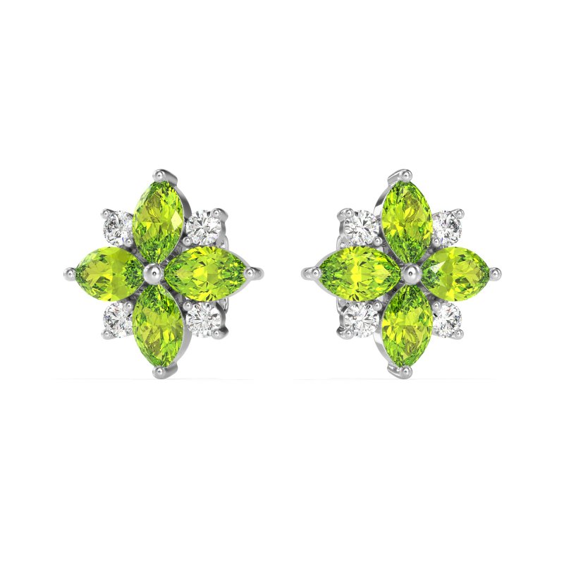 Marquise Flower Cluster Earrings