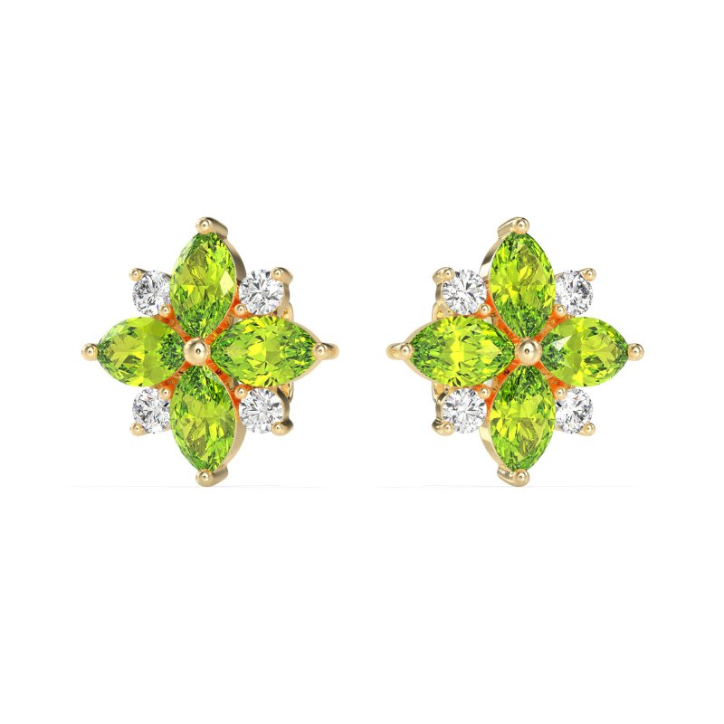 Marquise Flower Cluster Earrings