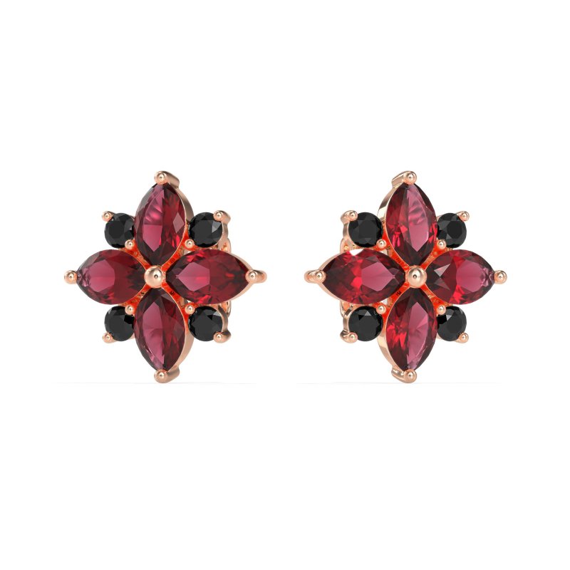 Marquise Flower Cluster Earrings