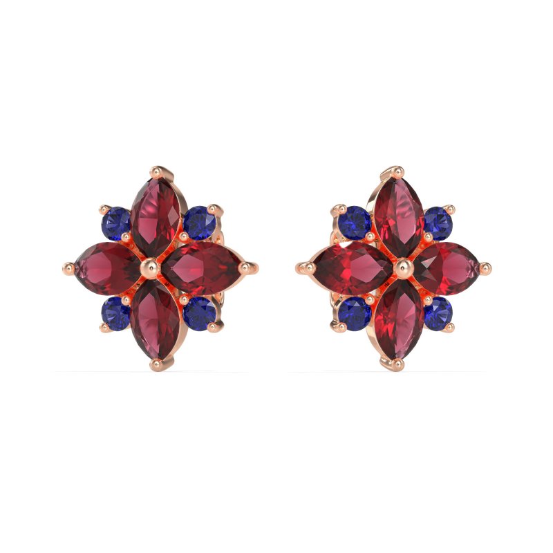 Marquise Flower Cluster Earrings