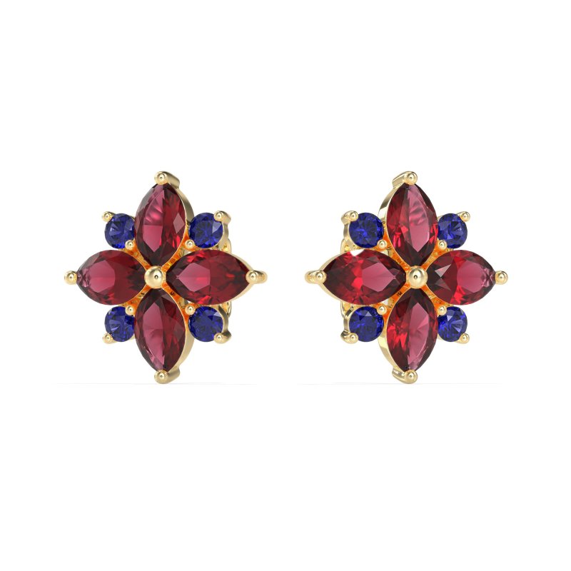 Marquise Flower Cluster Earrings