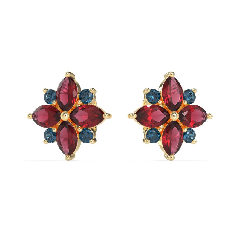 Marquise Flower Cluster Earrings