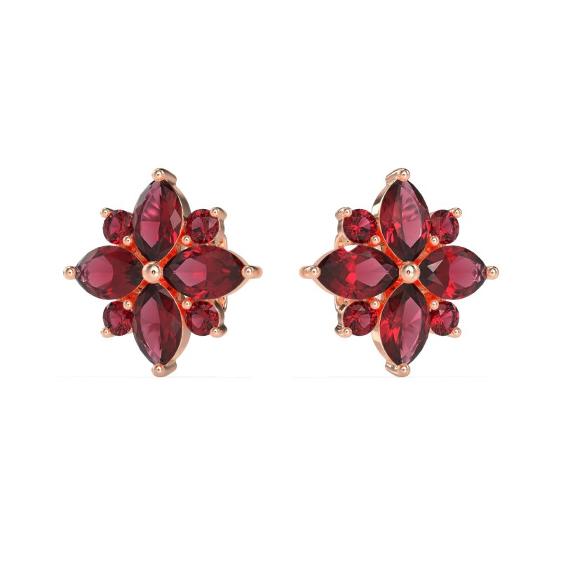 Marquise Flower Cluster Earrings