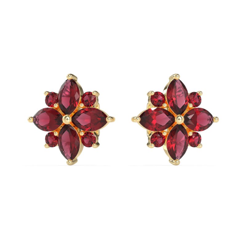 Marquise Flower Cluster Earrings