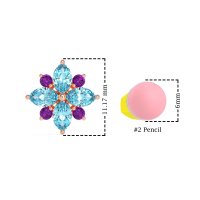 Marquise Flower Cluster Earrings