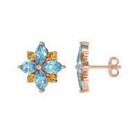 Marquise Flower Cluster Earrings