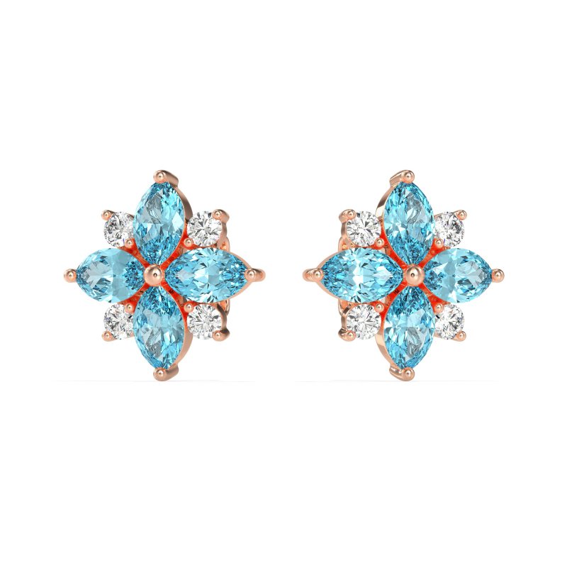 Marquise Flower Cluster Earrings