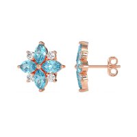 Marquise Flower Cluster Earrings