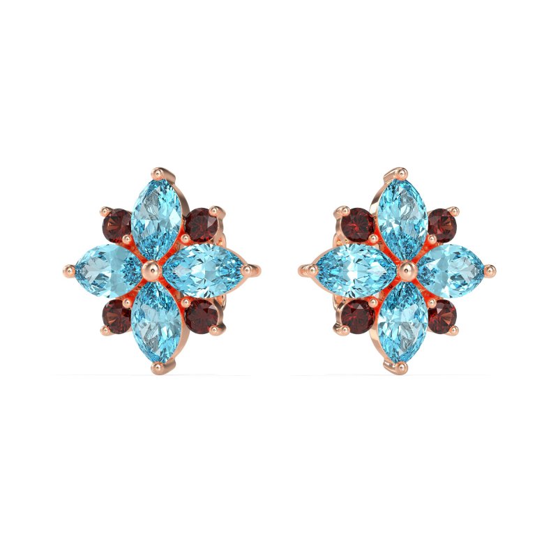 Marquise Flower Cluster Earrings