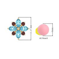 Marquise Flower Cluster Earrings