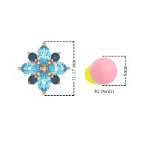 Marquise Flower Cluster Earrings
