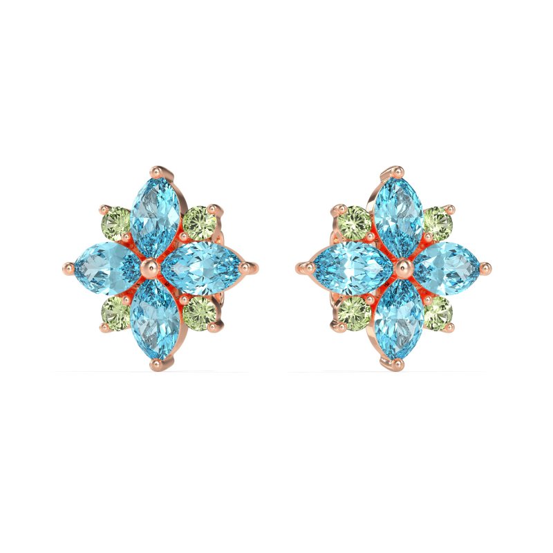 Marquise Flower Cluster Earrings