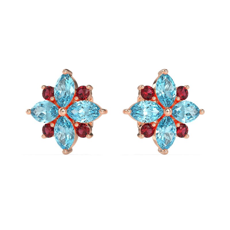Marquise Flower Cluster Earrings