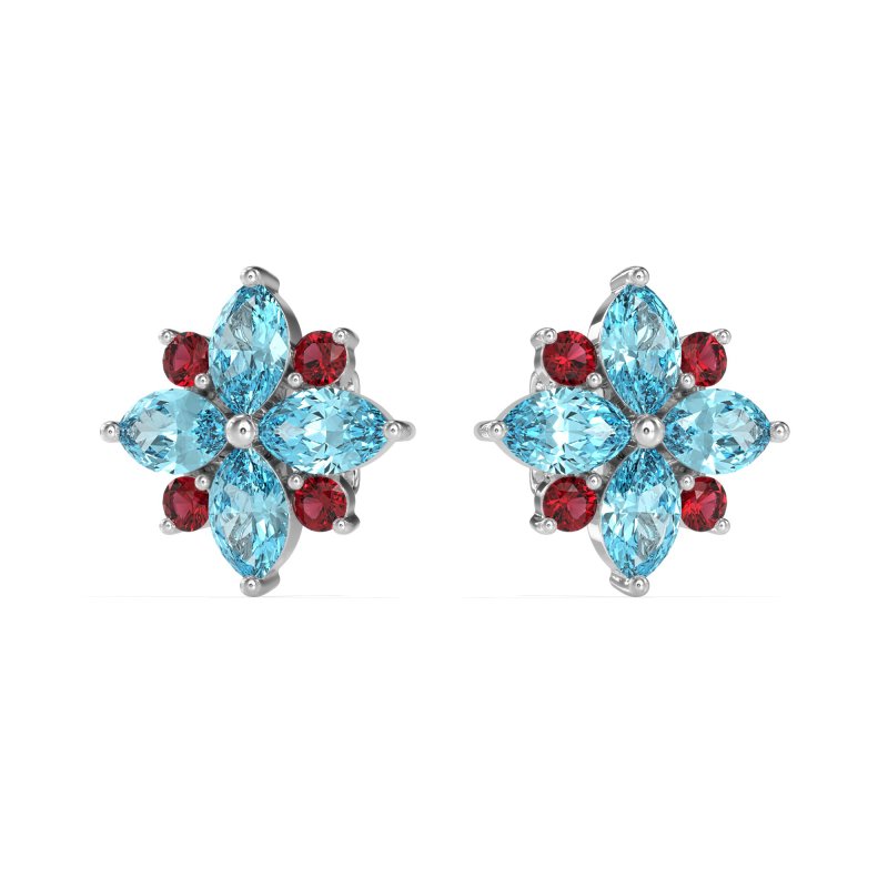 Marquise Flower Cluster Earrings