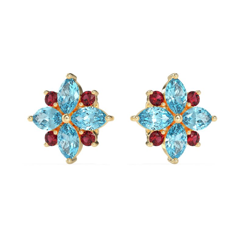 Marquise Flower Cluster Earrings