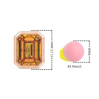 Bezel-Set Emerald Cut Stud Earrings